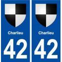 42 Charlieu blason ville autocollant plaque stickers