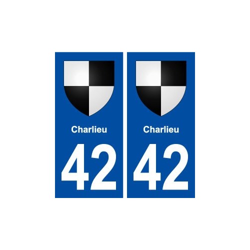 42 Charlieu blason ville autocollant plaque stickers
