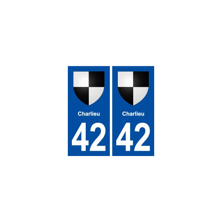 42 Charlieu blason ville autocollant plaque stickers