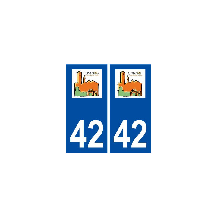 42 Charlieu logo ville autocollant plaque stickers