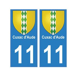 11 Cuxac-d'Aude ville autocollant plaque