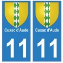 11 Cuxac-d'Aude ville autocollant plaque