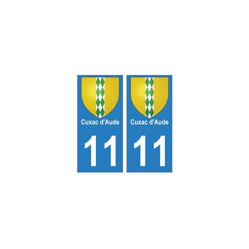 11 Cuxac-d'Aude ville autocollant plaque