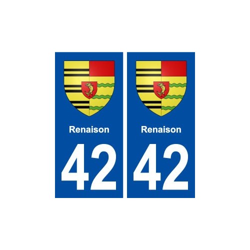 42 Renaison blason ville autocollant plaque stickers