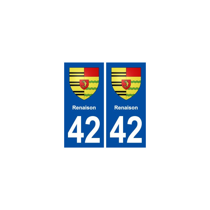 42 Renaison blason ville autocollant plaque stickers