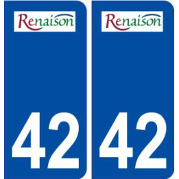 42 Renaison logo ville autocollant plaque stickers
