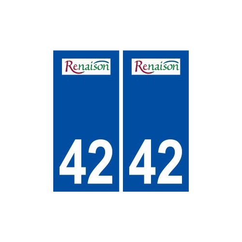 42 Renaison logo ville autocollant plaque stickers