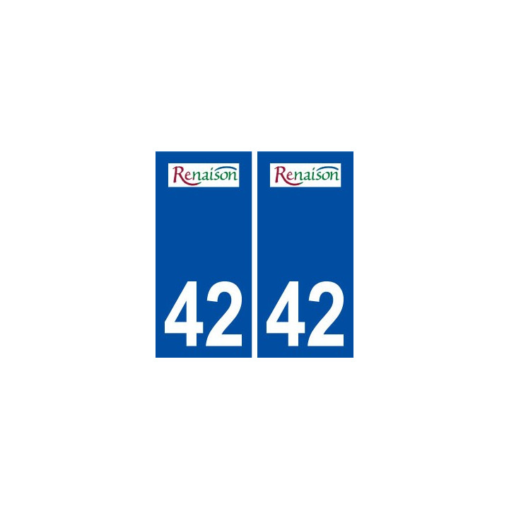42 Renaison logo ville autocollant plaque stickers