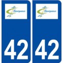 42 Savigneux logo ville autocollant plaque stickers