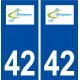 42 Savigneux logo ville autocollant plaque stickers