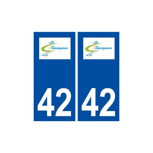 42 Savigneux logo ville autocollant plaque stickers