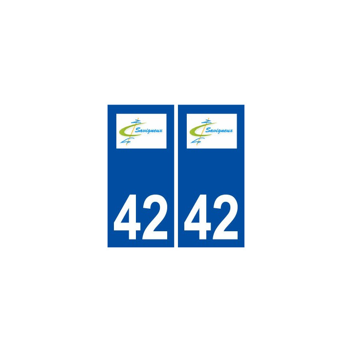 42 Savigneux logo ville autocollant plaque stickers