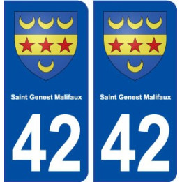 42 Saint Genest Malifaux blason ville autocollant plaque stickers