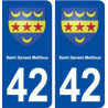 42 Saint Genest Malifaux blason ville autocollant plaque stickers