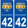 42 Saint Genest Malifaux blason ville autocollant plaque stickers