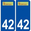 42 Saint Genest Malifaux logo ville autocollant plaque stickers