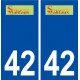 42 Saint Genest Malifaux logo ville autocollant plaque stickers