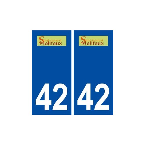 42 Saint Genest Malifaux logo ville autocollant plaque stickers