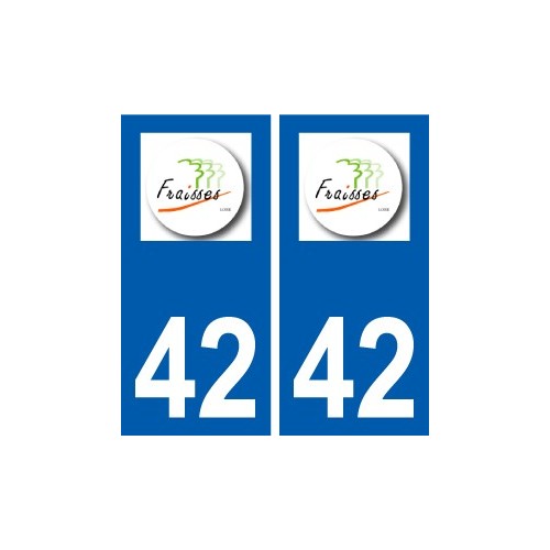 42 Fraisses logo ville autocollant plaque stickers