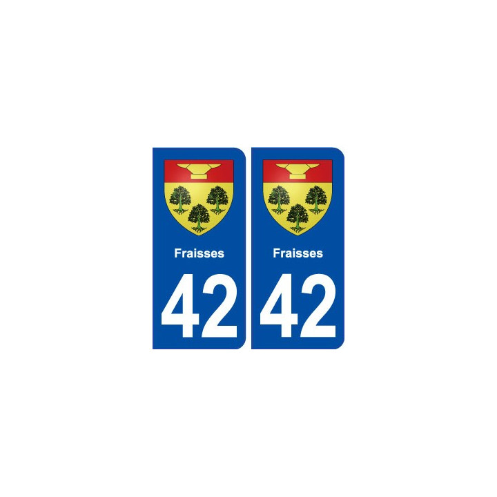 42 Fraisses blason ville autocollant plaque stickers