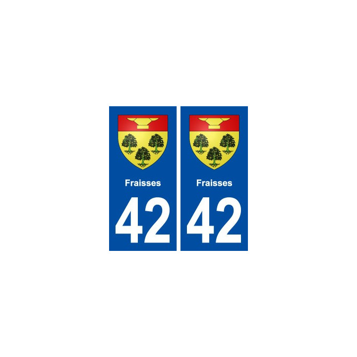 42 Fraisses blason ville autocollant plaque stickers