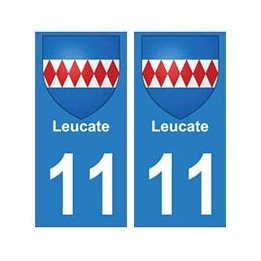 11 Leucate ville autocollant plaque