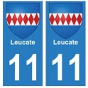 11 Leucate city sticker plate