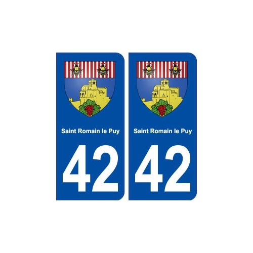 42 Saint Romain le Puy blason ville autocollant plaque stickers