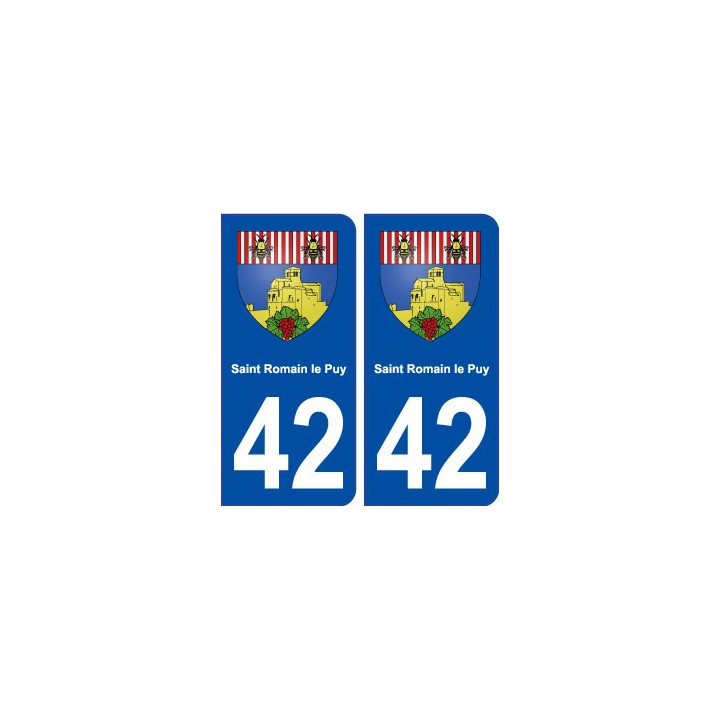 42 Saint Romain le Puy blason ville autocollant plaque stickers