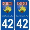 42 Saint Romain le Puy blason ville autocollant plaque stickers