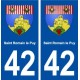 42 Saint Romain le Puy blason ville autocollant plaque stickers