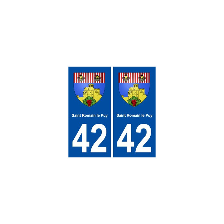42 Saint Romain le Puy blason ville autocollant plaque stickers
