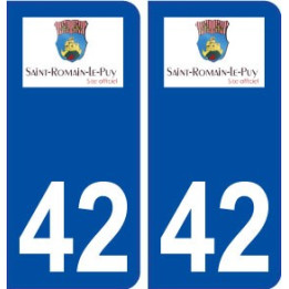 42 Saint Romain le Puy logo ville autocollant plaque stickers