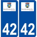 42 Saint Romain le Puy logo ville autocollant plaque stickers