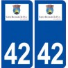42 Saint Romain le Puy logo ville autocollant plaque stickers