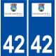 42 Saint Romain le Puy logo ville autocollant plaque stickers