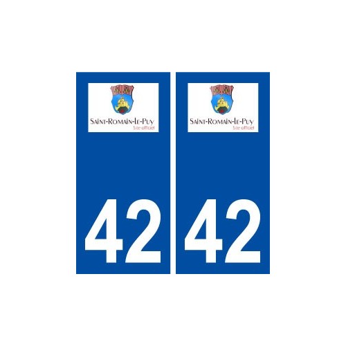 42 Saint Romain le Puy logo ville autocollant plaque stickers