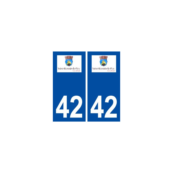 42 Saint Romain le Puy logo ville autocollant plaque stickers