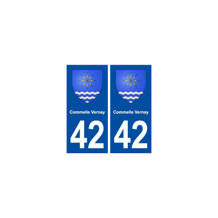 42 Commelle Vernay blason ville autocollant plaque stickers