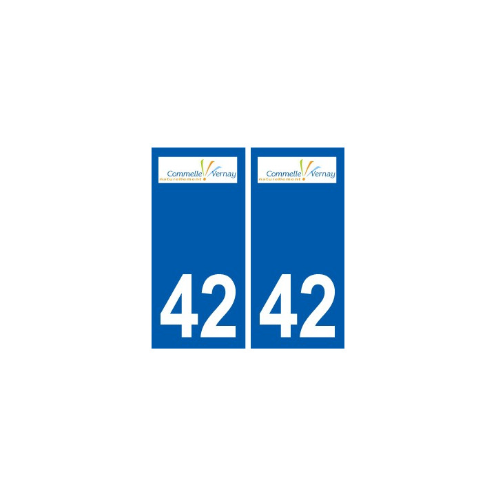 42 Commelle Vernay logo ville autocollant plaque stickers