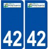 42 Bourg Argental logo ville autocollant plaque stickers