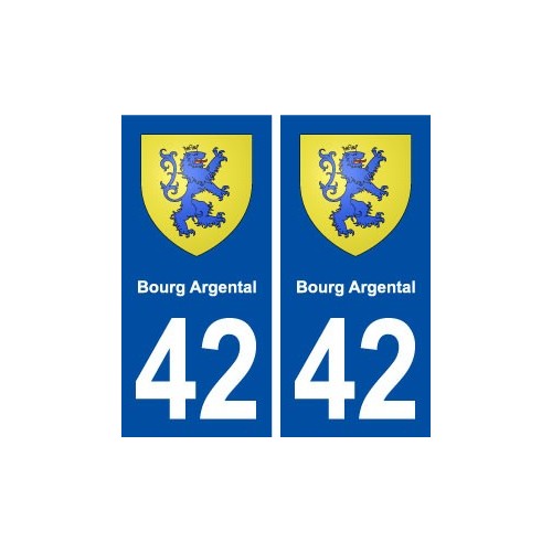 42 Bourg Argental blason ville autocollant plaque stickers