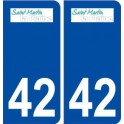 42 Saint Martin la Plaine logo ville autocollant plaque stickers