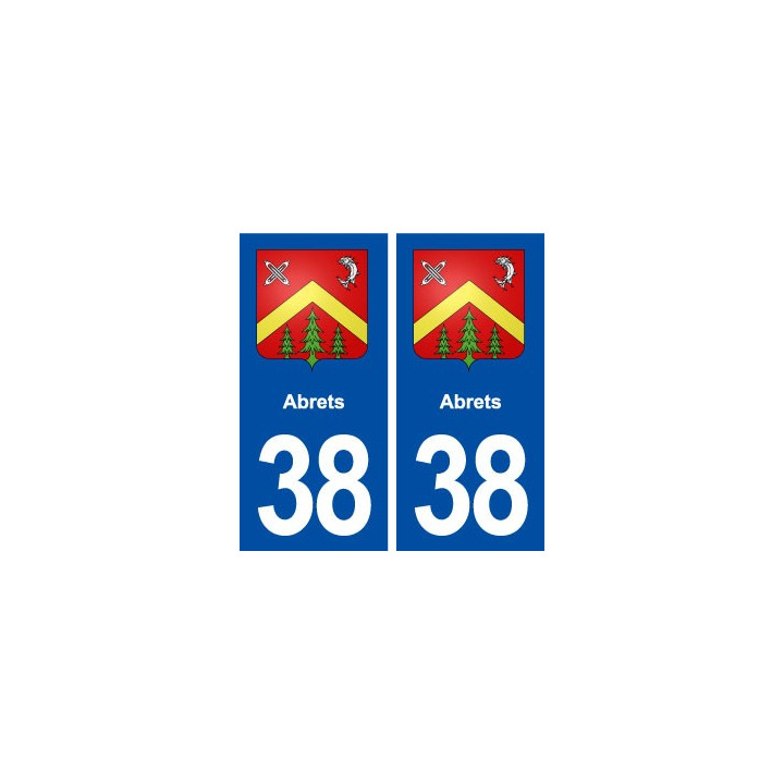 38 Abrets blason ville autocollant plaque stickers