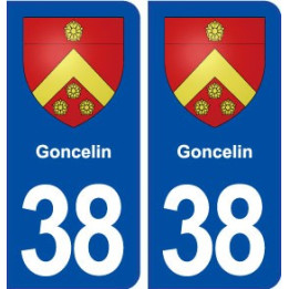 38 Goncelin blason ville autocollant plaque stickers