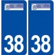 38 Goncelin logo ville autocollant plaque stickers