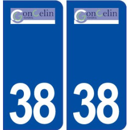 38 Goncelin logo ville autocollant plaque stickers