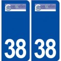 38 Goncelin logo ville autocollant plaque stickers