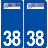 38 Goncelin logo ville autocollant plaque stickers