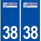 38 Goncelin logo ville autocollant plaque stickers